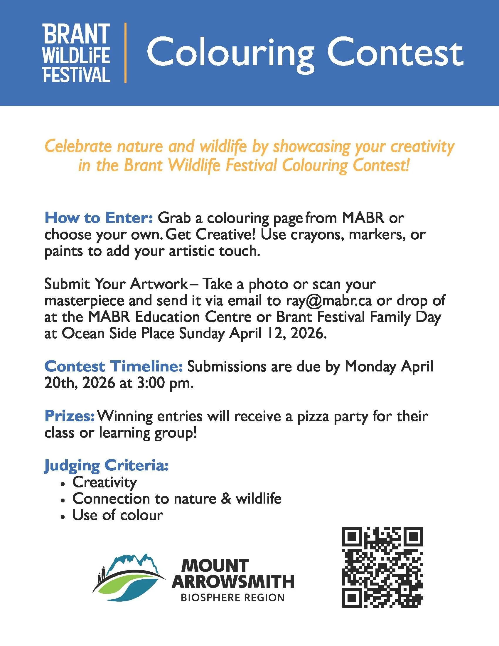 Brant Colouring Contest Entry Deadline