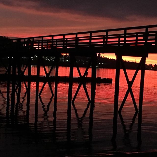 Friday sunset at Cates Park pier. #sunset #catespark #burrardinlet #friday #covecoast #tidesout