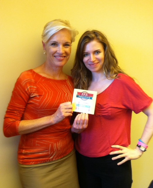 Cecile Richards, President of the Planned Parenthood Federation of America, and Alicia in 2012