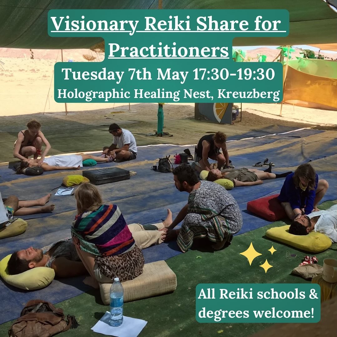 If you&rsquo;ve received a Reiki attunement &amp; are looking to practice, come join the Visionary Reiki Share for Practitioners Tuesday 7th May 17:30-19:30 at our beloved @holographichealingnest 🐣
⠀
These Reiki Share evenings are open to anyone who