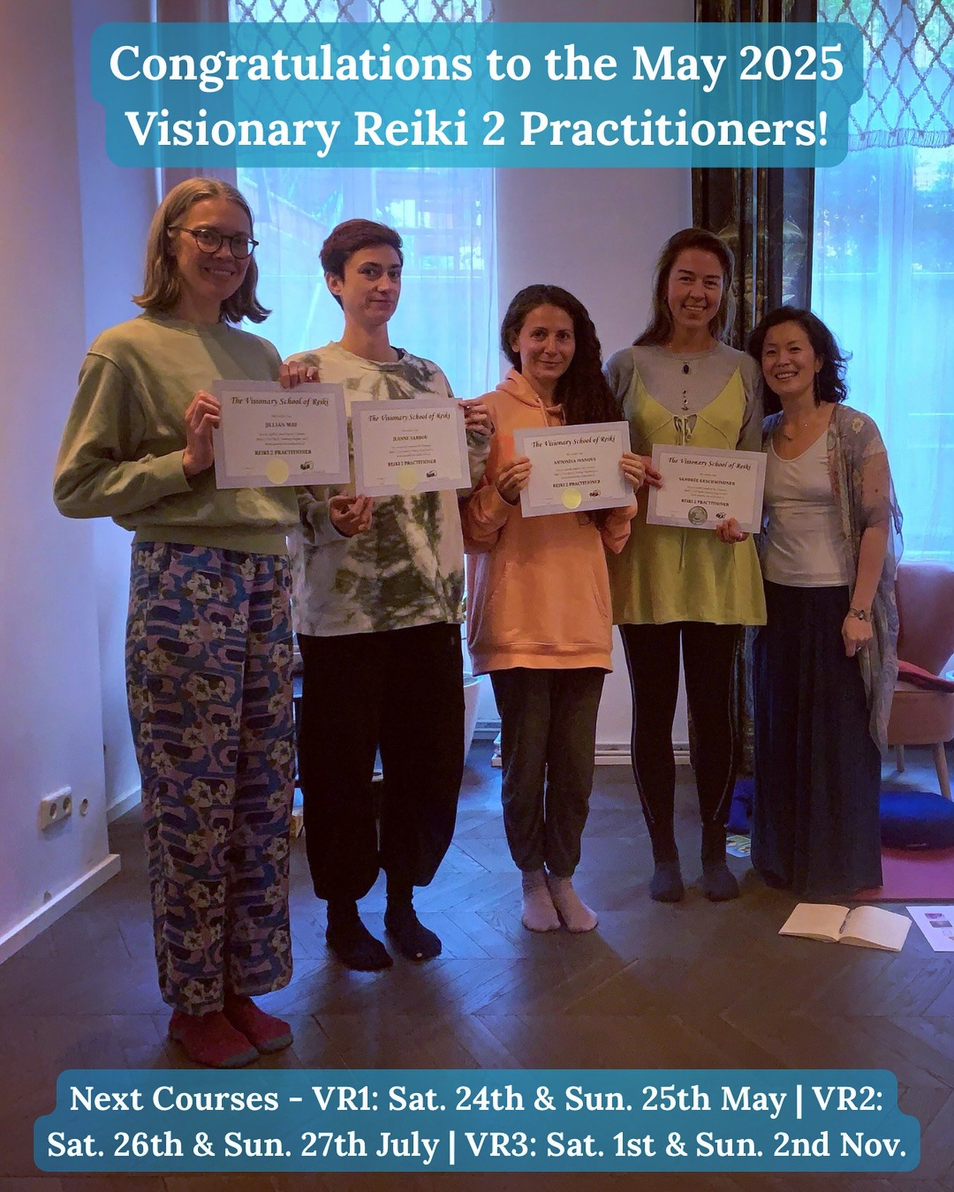 Two weekends ago, I had the great joy &amp; honor of attuning the latest @visionaryschoolofreiki Reiki 2 Practitioners &mdash; very many congratulations to the May 2025 cohort! 🎊🎈🎉🥳🙌💓✨🌀
⠀
We explored the magical world of Reiki 2 symbols, train