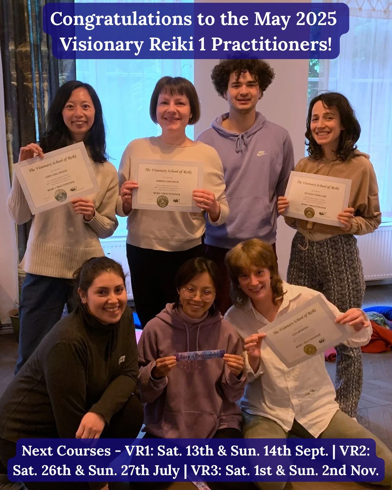 The last @visionaryschoolofreiki Course before my Summer Pause ended on a very sweet &amp; heart-felt note with this especially lovely, compassionately aware &amp; kind group 💓 Congratulations to the May Visionary Reiki 1 Practitioners! 🎊🎈🥳🎉🙌🌀