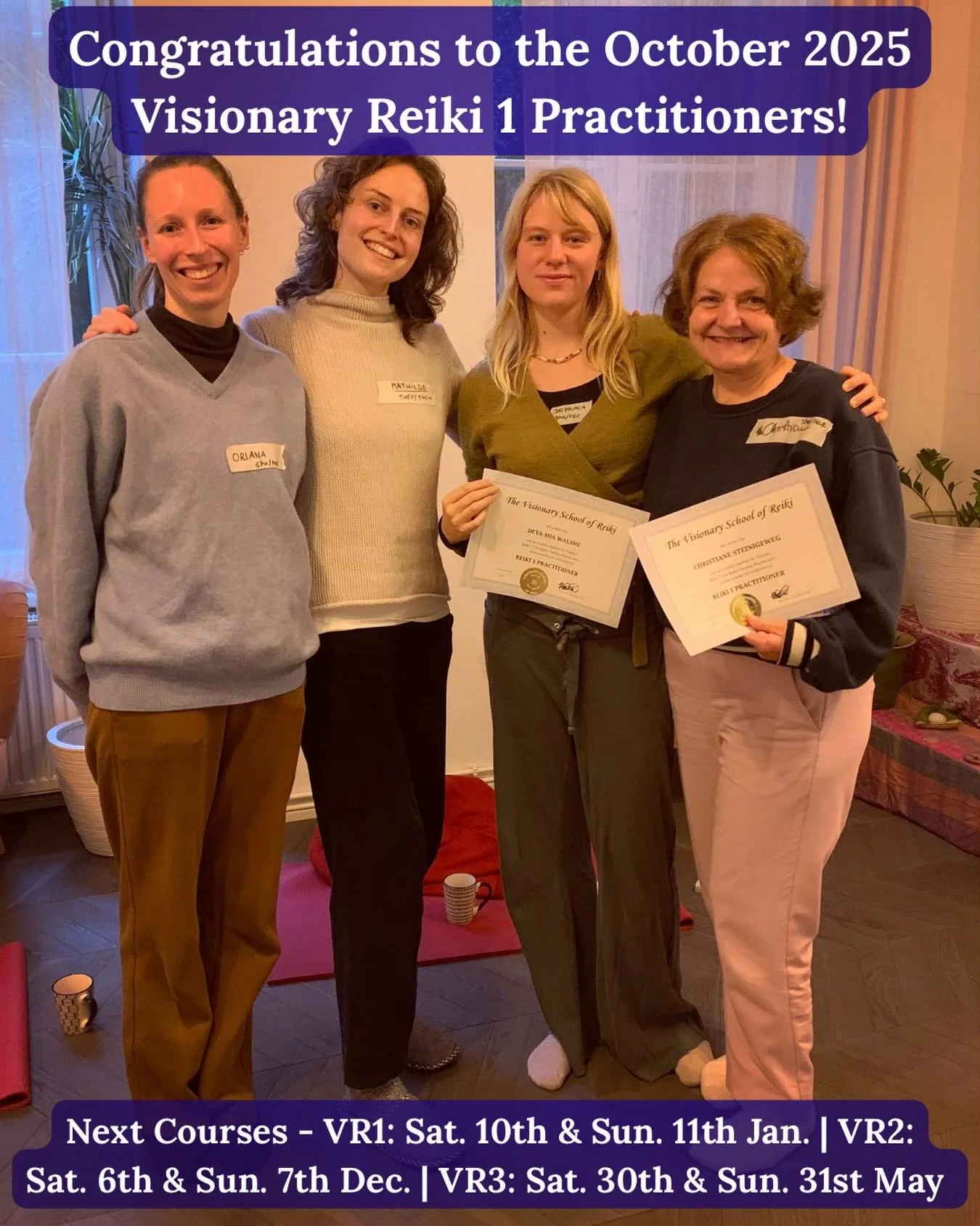 Back in October, I had the great joy &amp; honor to teach @visionaryschoolofreiki Reiki 1 to this sweet group of beautiful &amp; sensitive souls 💓 Congratulations to the October 2025 Visionary Reiki 1 Practitioners! 🎊🎉🎈🙌🌀💓✨🥰

We reminisced ab