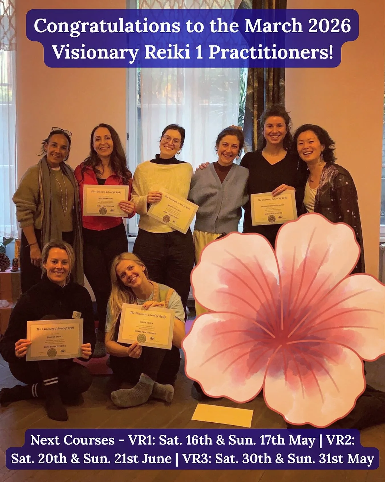 Very many congratulations to the March @visionaryschoolofreiki Reiki 1 Practitioners! 🥳🎊🎈🎉🙌💓✨🌀🥰
⠀
This was truly a special Course not only due to the incredibly heart-centered, authentic &amp; lovingly supportive energy of the group 💓, but a