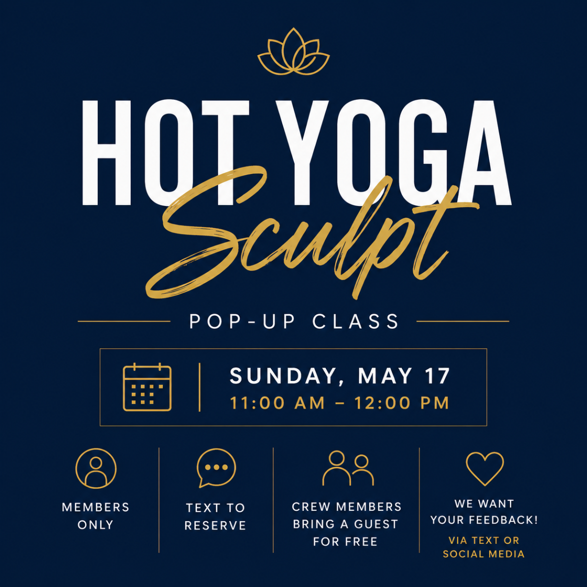 Hot Yoga Sculpt - Pop Up