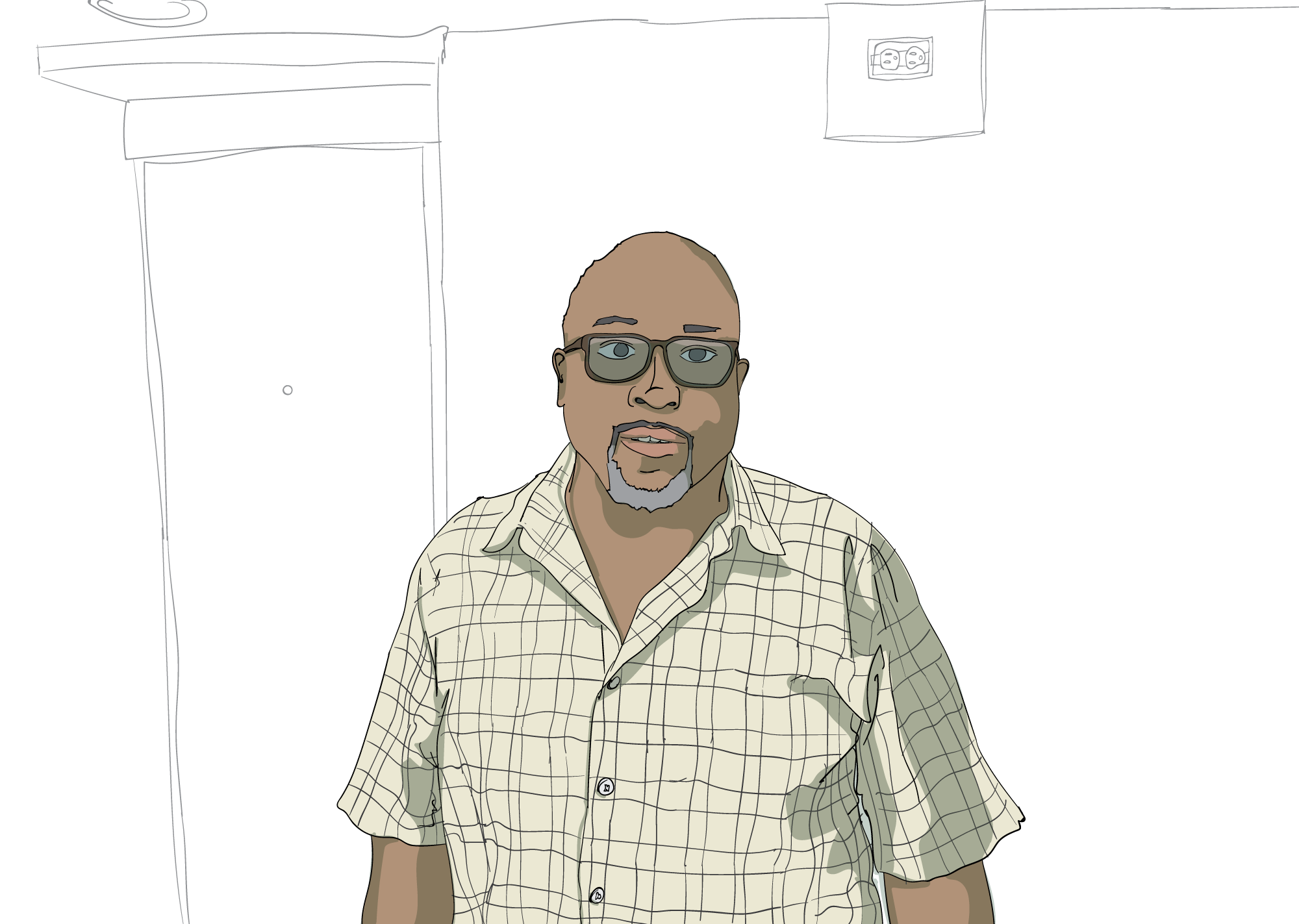 Darryl Townson, illustration by Daniel Rowell/Chicagoist