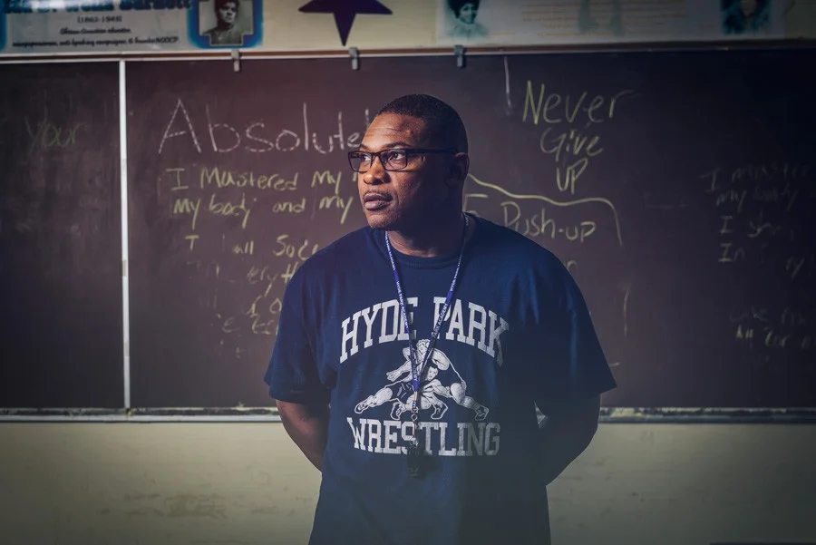 "They say you're put here for a reason," Darren Wright says, "and my reason is to be a schools officer." (Bill Whitmire | Chicago Reader)