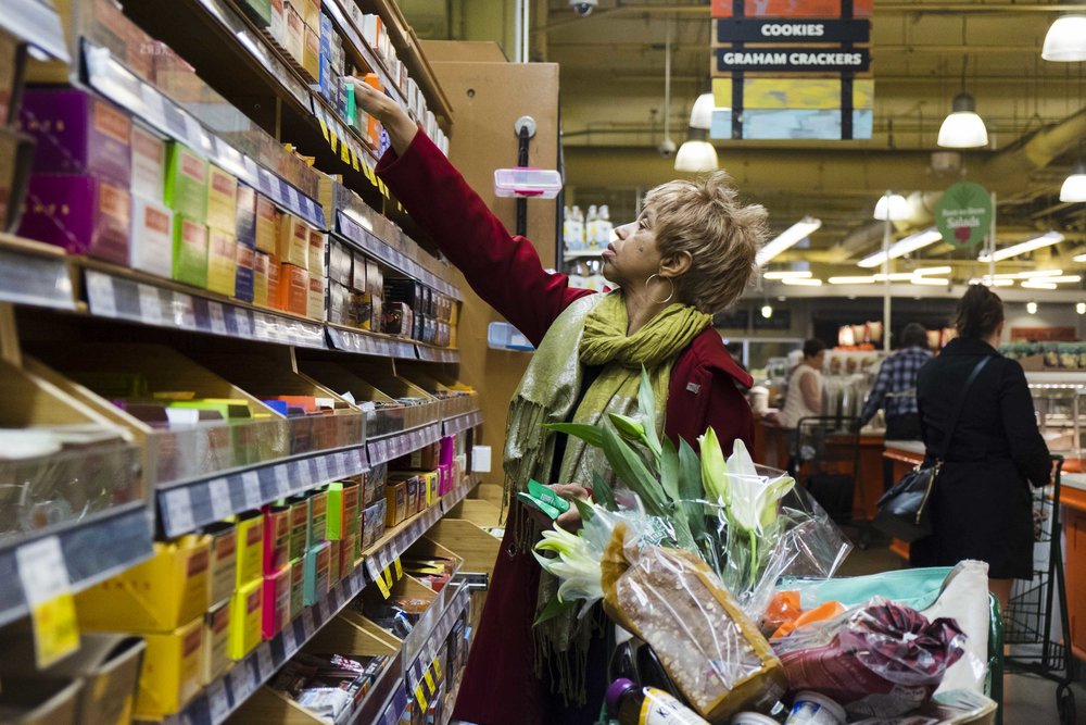  Dianne Hodges, 69, shops at the Whole Foods in South Loop. Hodges, who lives in South Shore, said there are not enough resources in her neighborhood that keep older adults healthy. “I never shopped in the community anyway because they had a Dominick