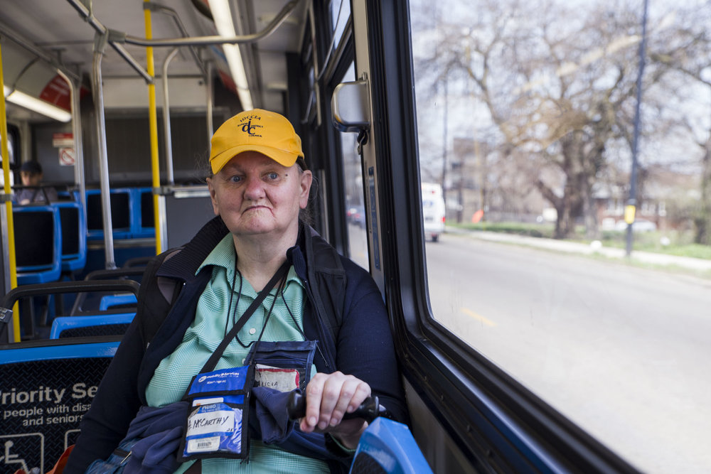  To Alicia McCarthy, 64, commuting on the South Side is challenging as an older adult. I have at least three buses to catch to get to some very important places and it’s quite a bit of walking in between bus stops because they don’t make good connect