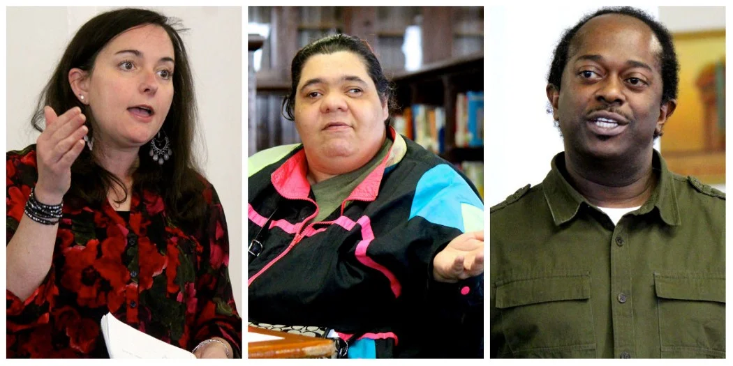 Sarah Rothschild, Yvonne Pruitt and Michael Finney are running for spots on Tilden High School’s Local School Council. (Photos: Amanda Tugade)