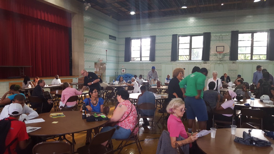 Obama CBA meeting at St. Philip Neri Elementary School (Photo: Charles Preston)