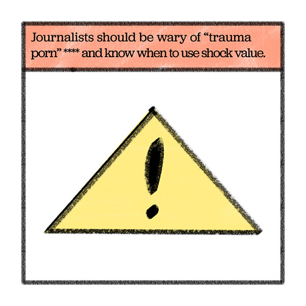 **** More on shock value and on trauma porn