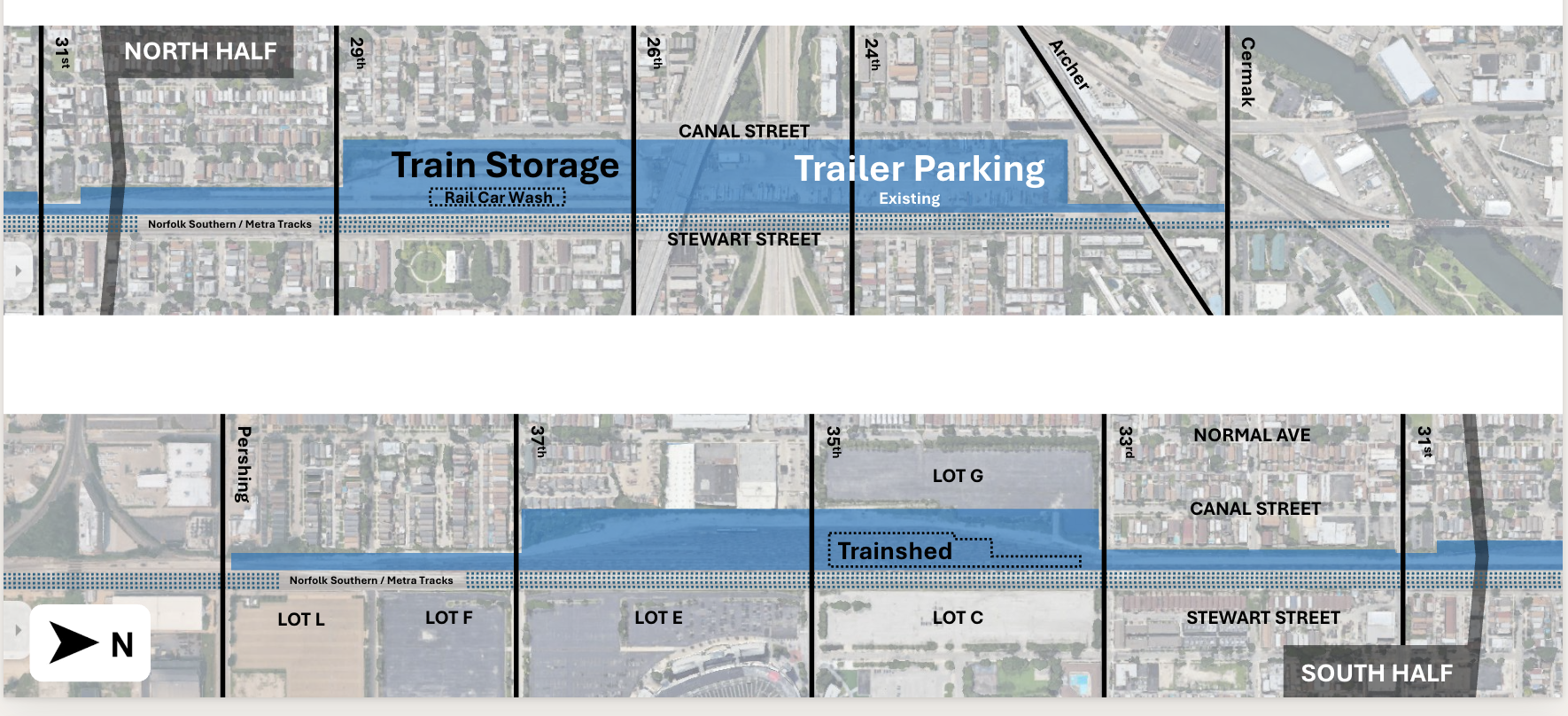 From the Midwest Maintenance Facility plan presented by Amtrak.