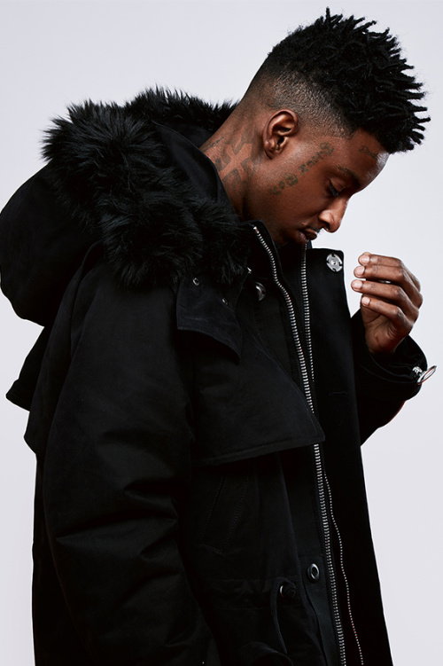21 Savage for 0FF-WHITE 2016 FALL/WINTER Collection.
