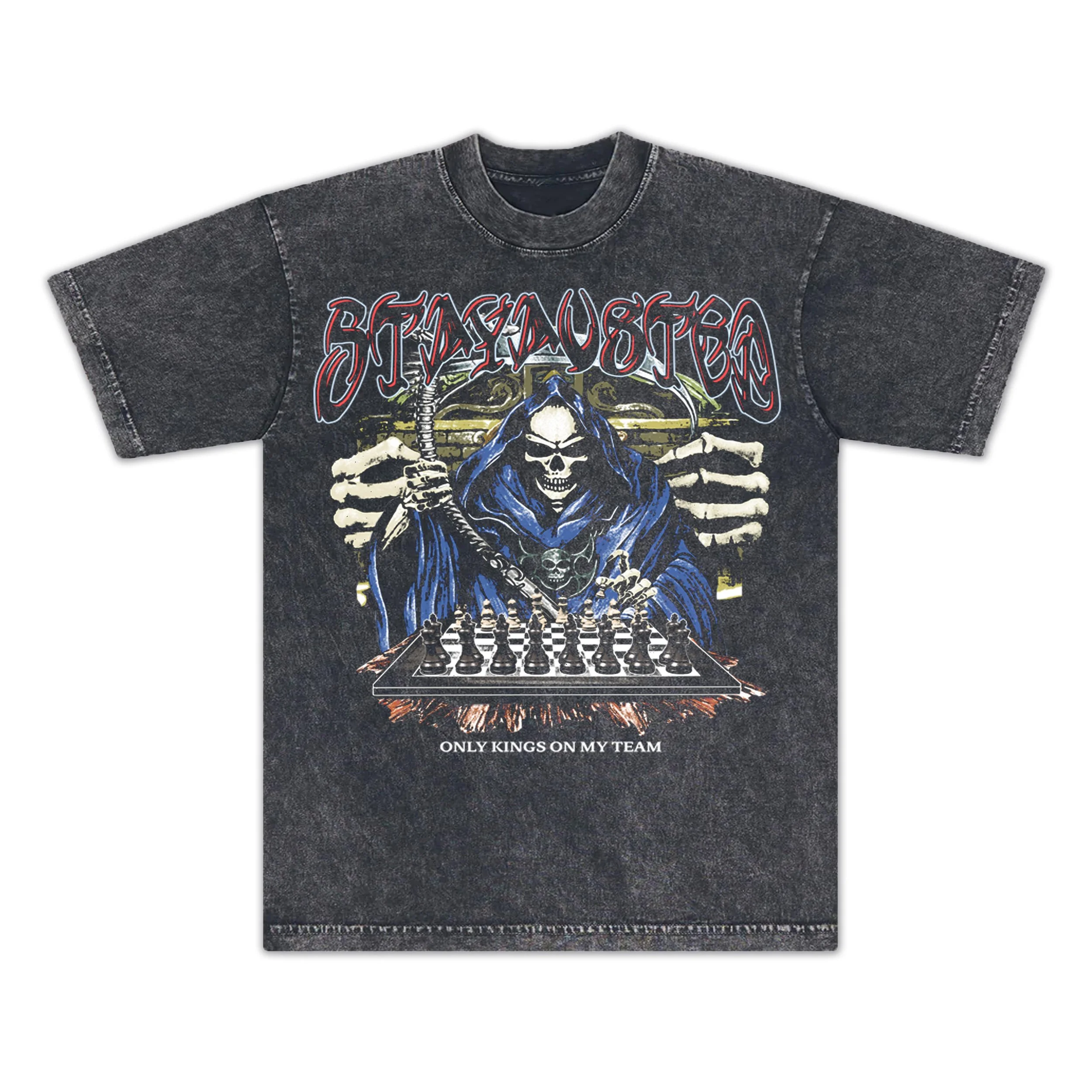 CHESS NOT CHECKERS TEE (CARBON)