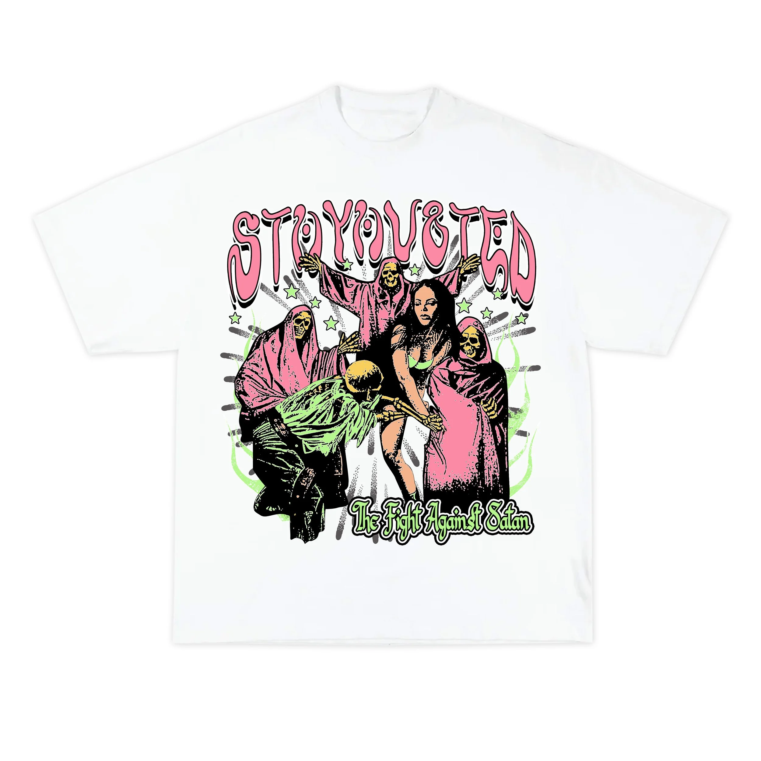 FIGTHT AGAINST EVIL TEE (WHITE)