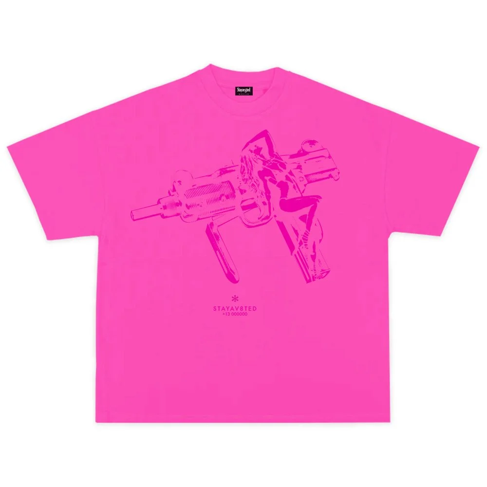 GIRL IS A GUN TEE (PINK)
