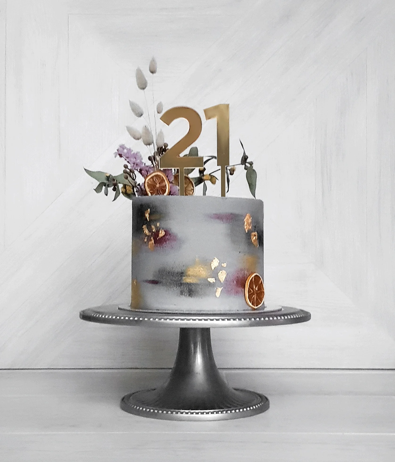 Watercolour rustic cake