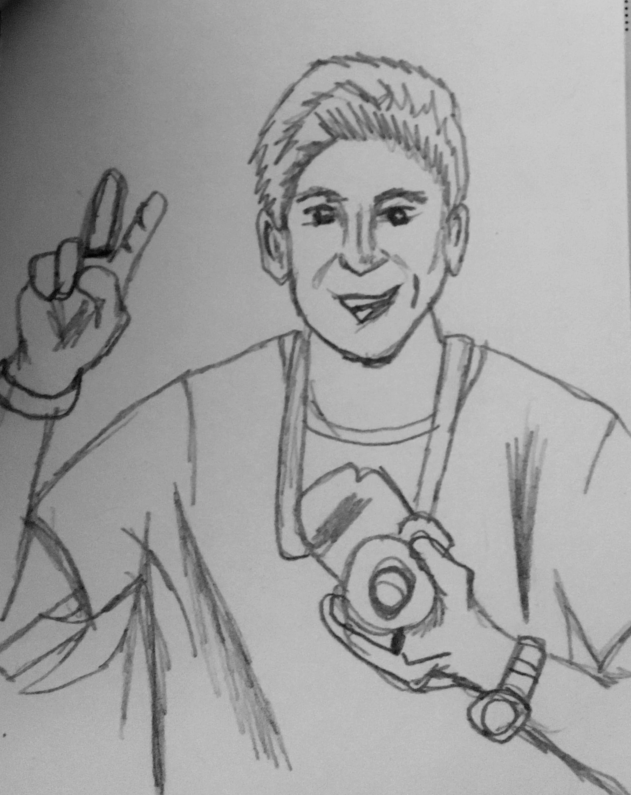 First initial character sketch of Jin Rocket