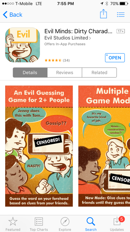 App store listing