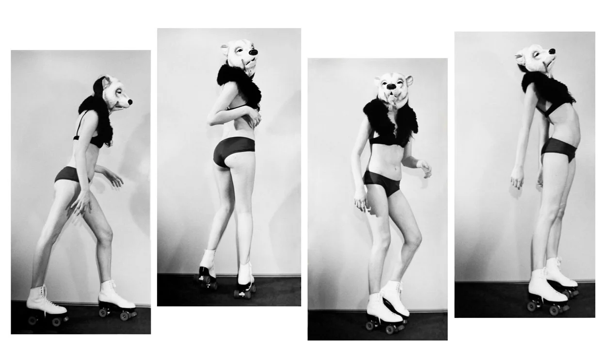 Roller bear girl. Photos taken on film.