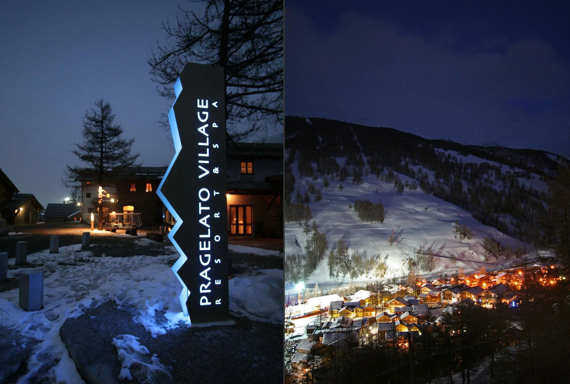 Main entrance to resort & Village nestled in the Val Troncea National Park