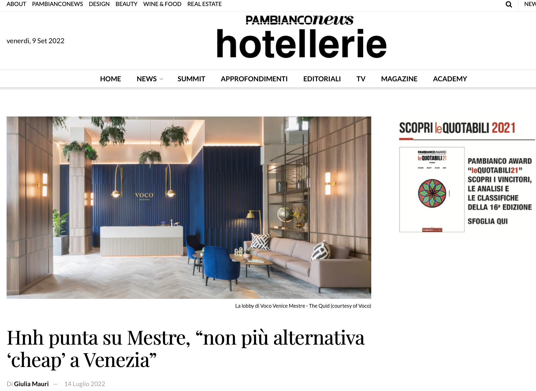 PAMBIANCO HOTELLERIE