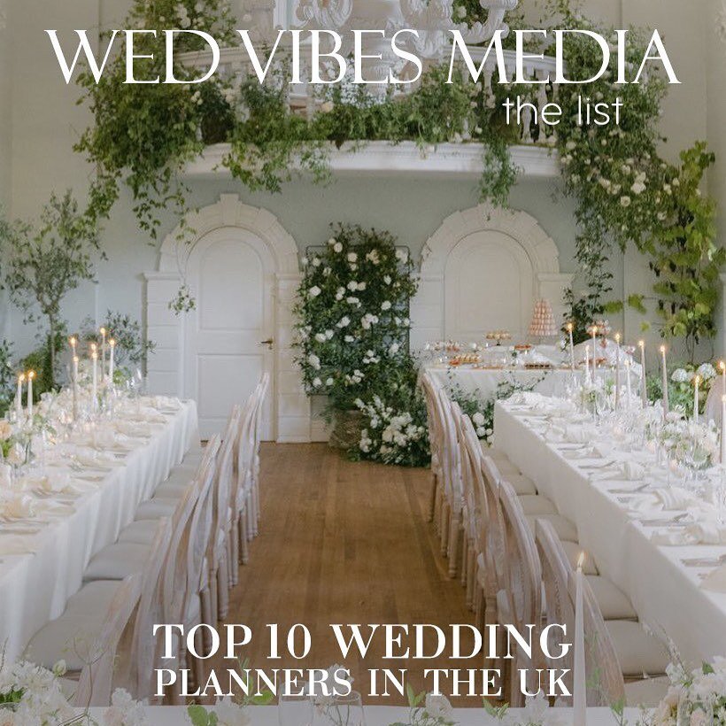 T O P  T E N 
What a lovely surprise to have been recognised as one of the top ten wedding planners in the U.K. by @wed_vibes 

#toptenweddingplanner #weddingplanner #weddings #luxury #luxuryweddings #cotswolds #oxfordshire #cotswoldweddings #oxfordw