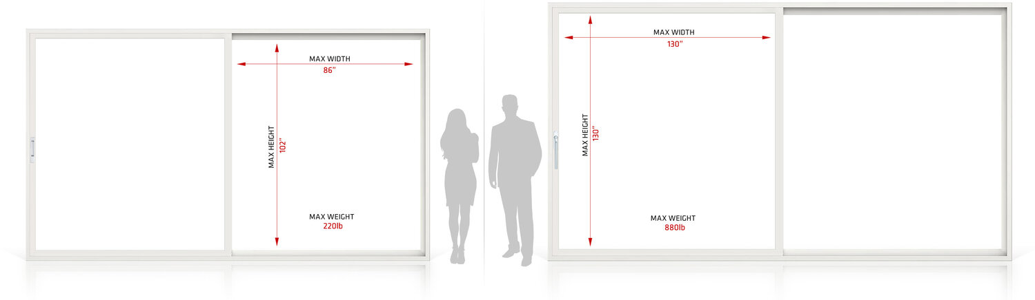 Sliding Doors Technical Details, What Is The Standard Size For Sliding Glass Doors