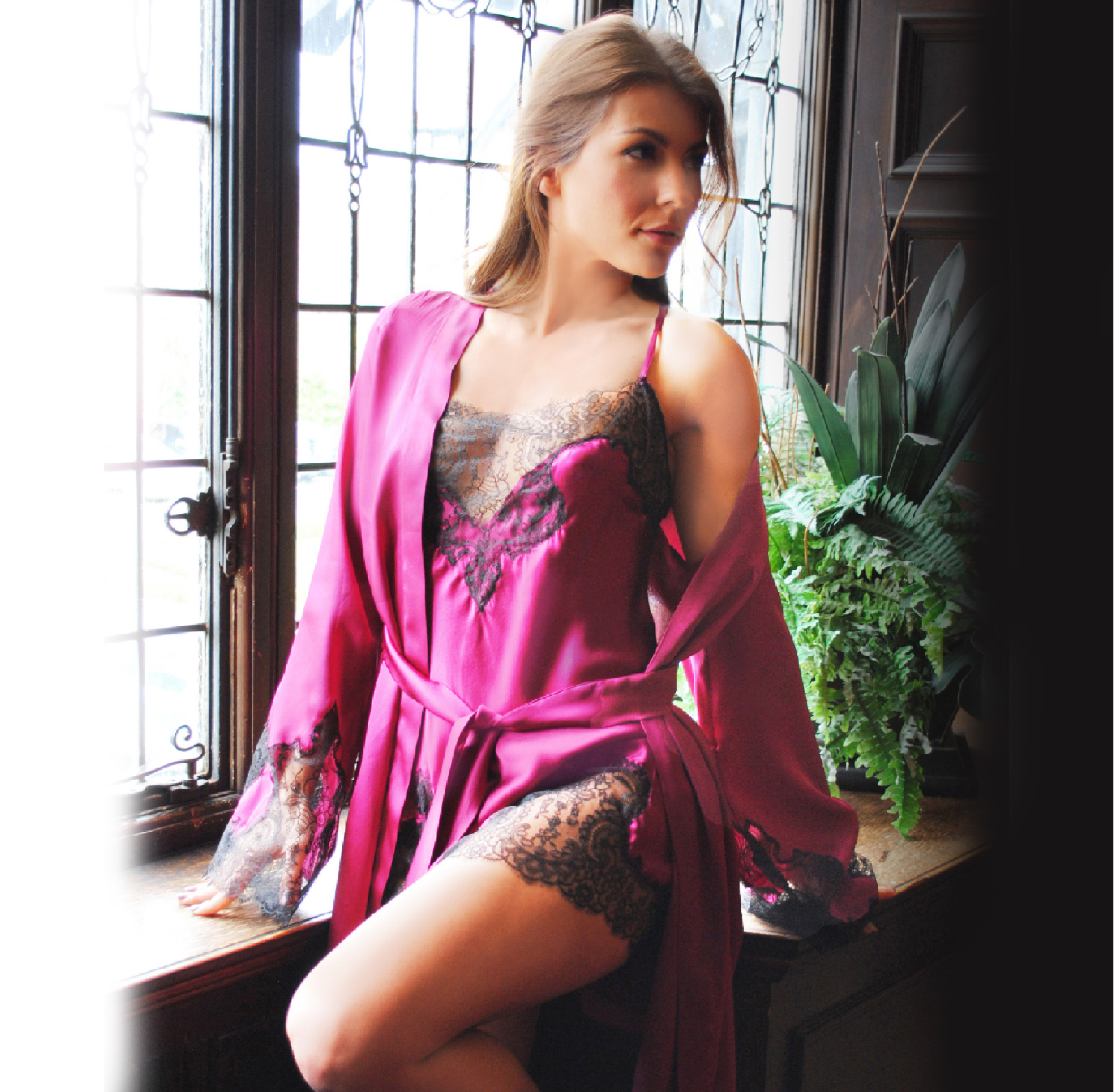 Ariana Jewel Luxury Silk and Lace Slip