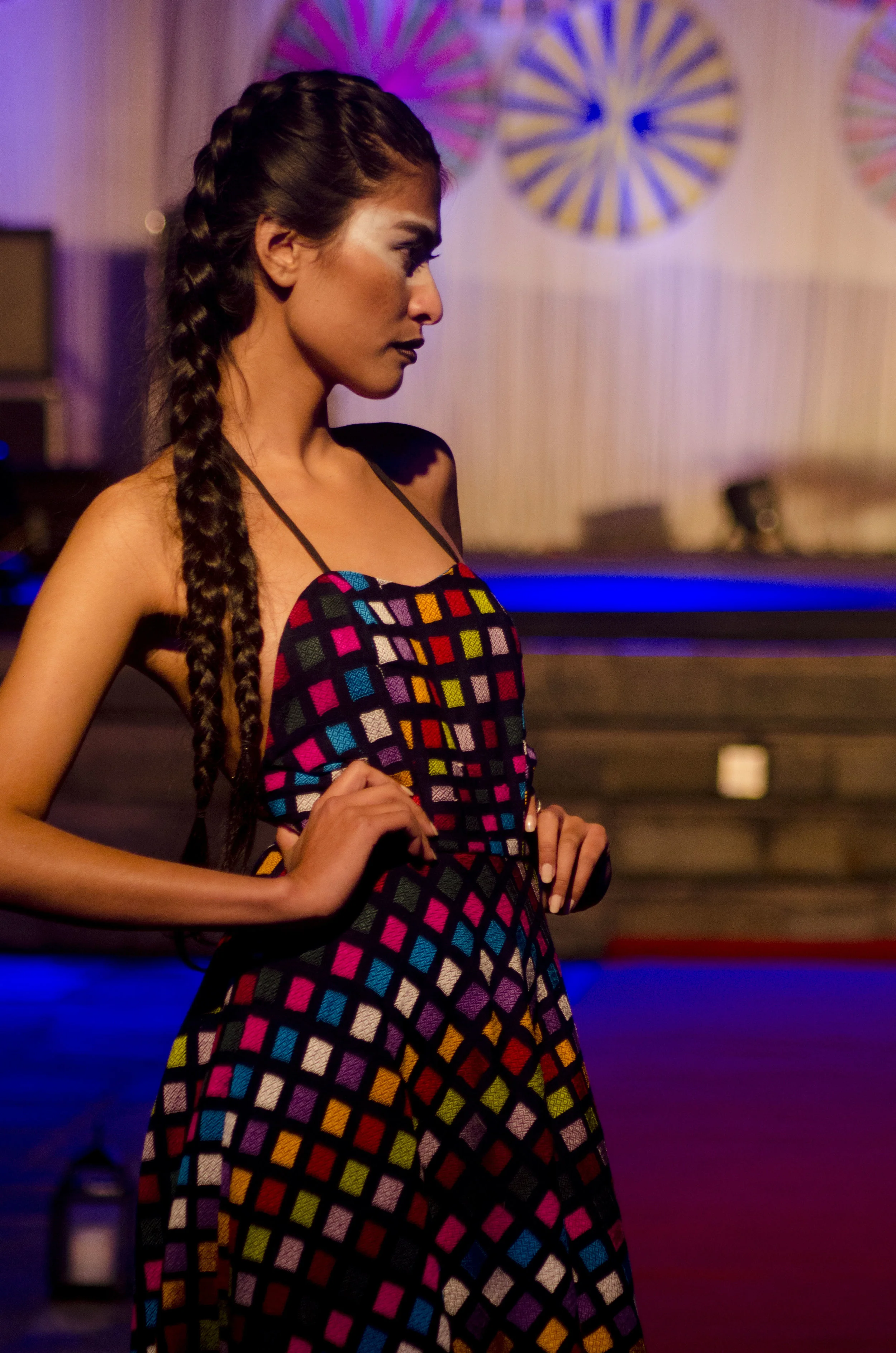 muse @_deki__ wearing a popular kira motif re-conceptualized into a summer halter dress