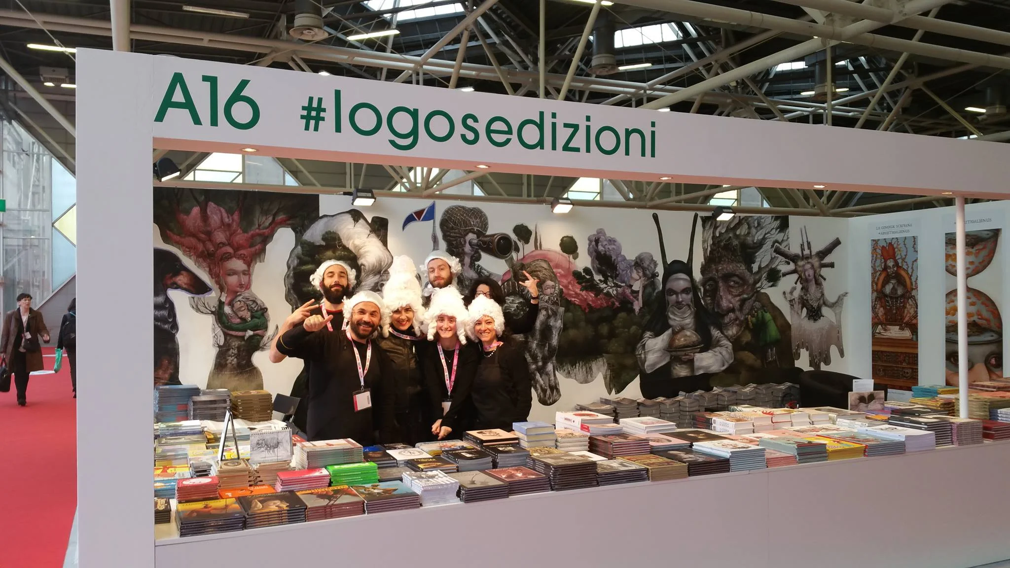 logosedizioni stand in Bologna with the brand new ILLUSTRATI Magazine 'SEVENdwarfs' issue