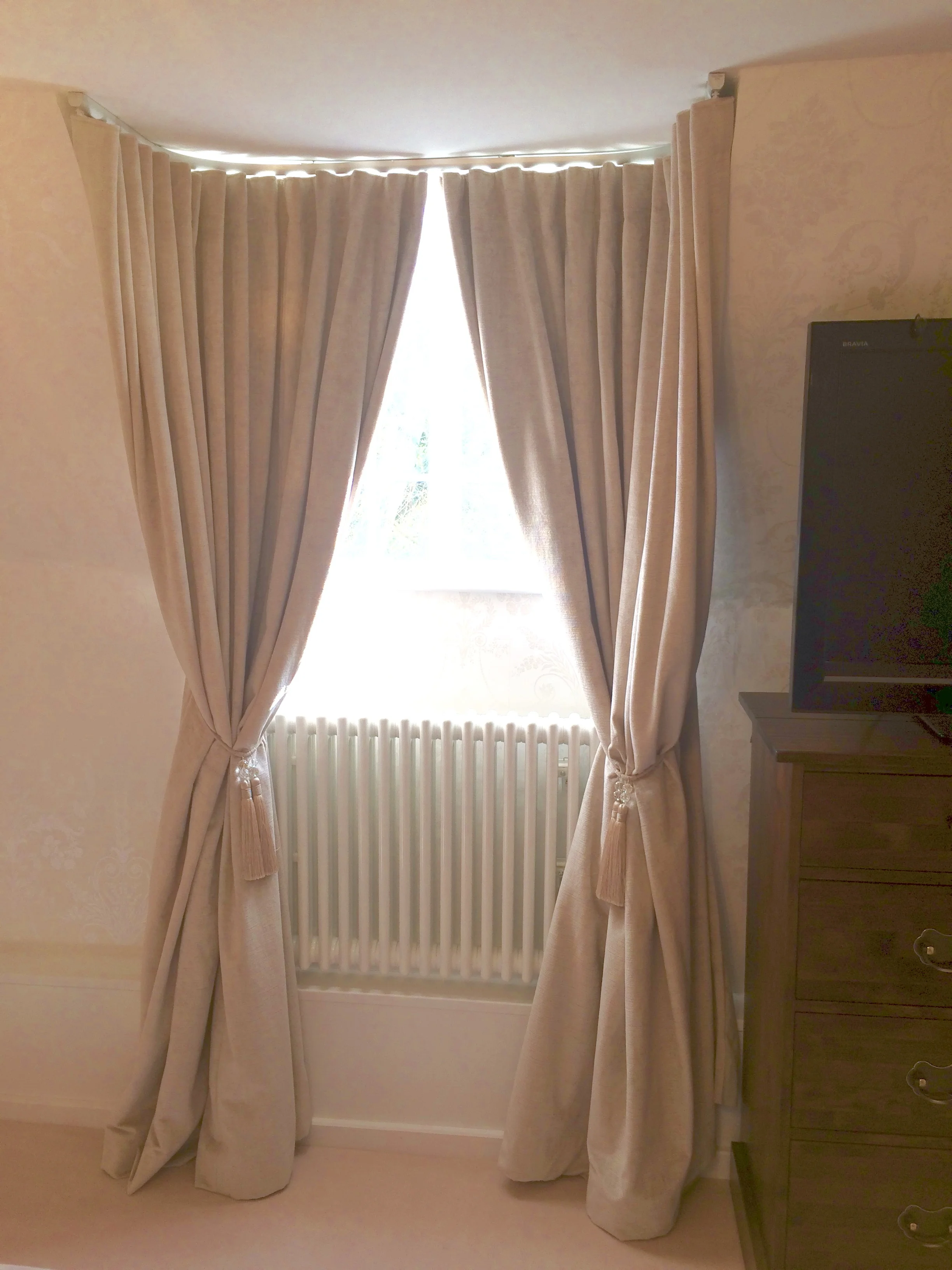 Dorma Window with Wave Curtains