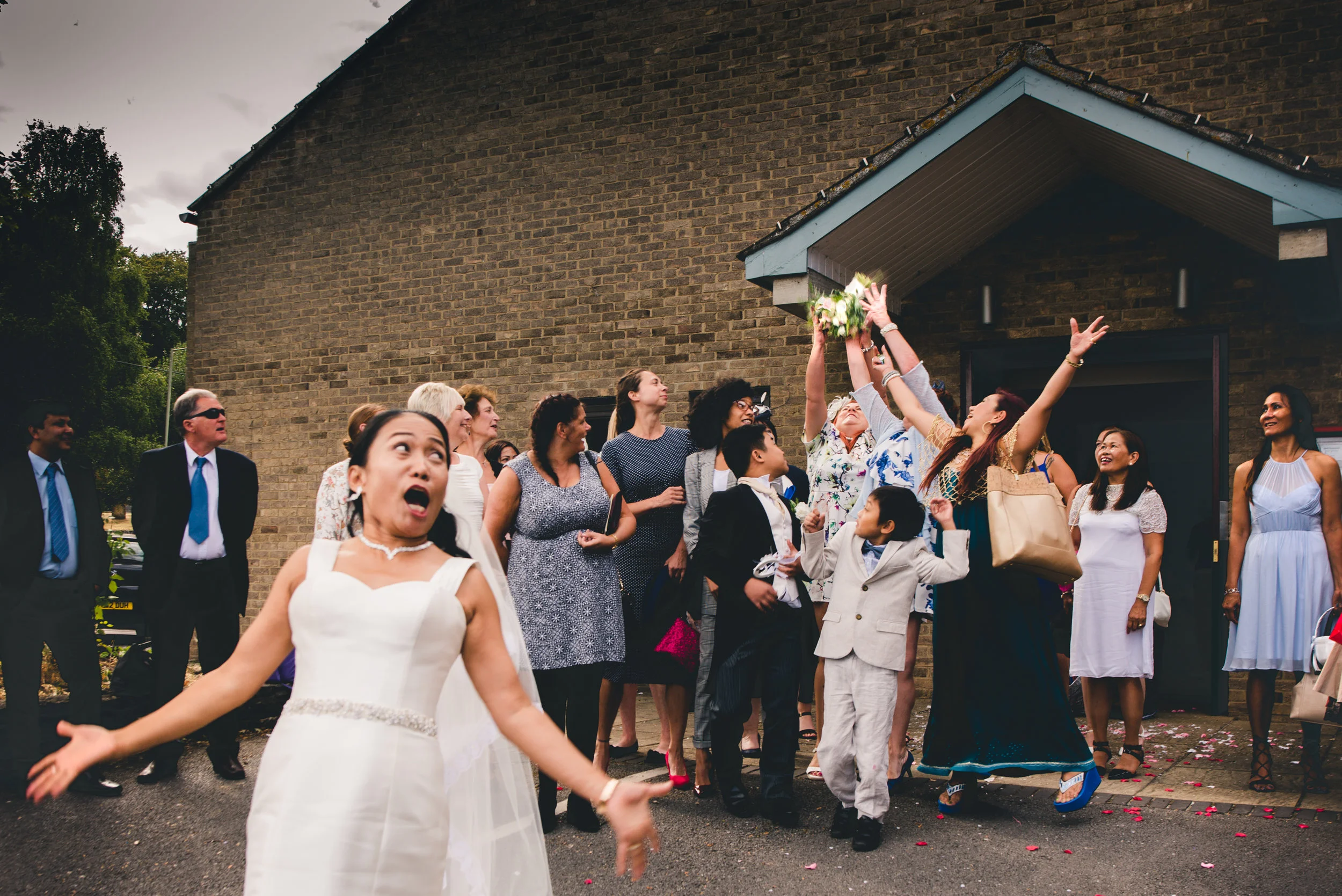 Who caught the bouquet?