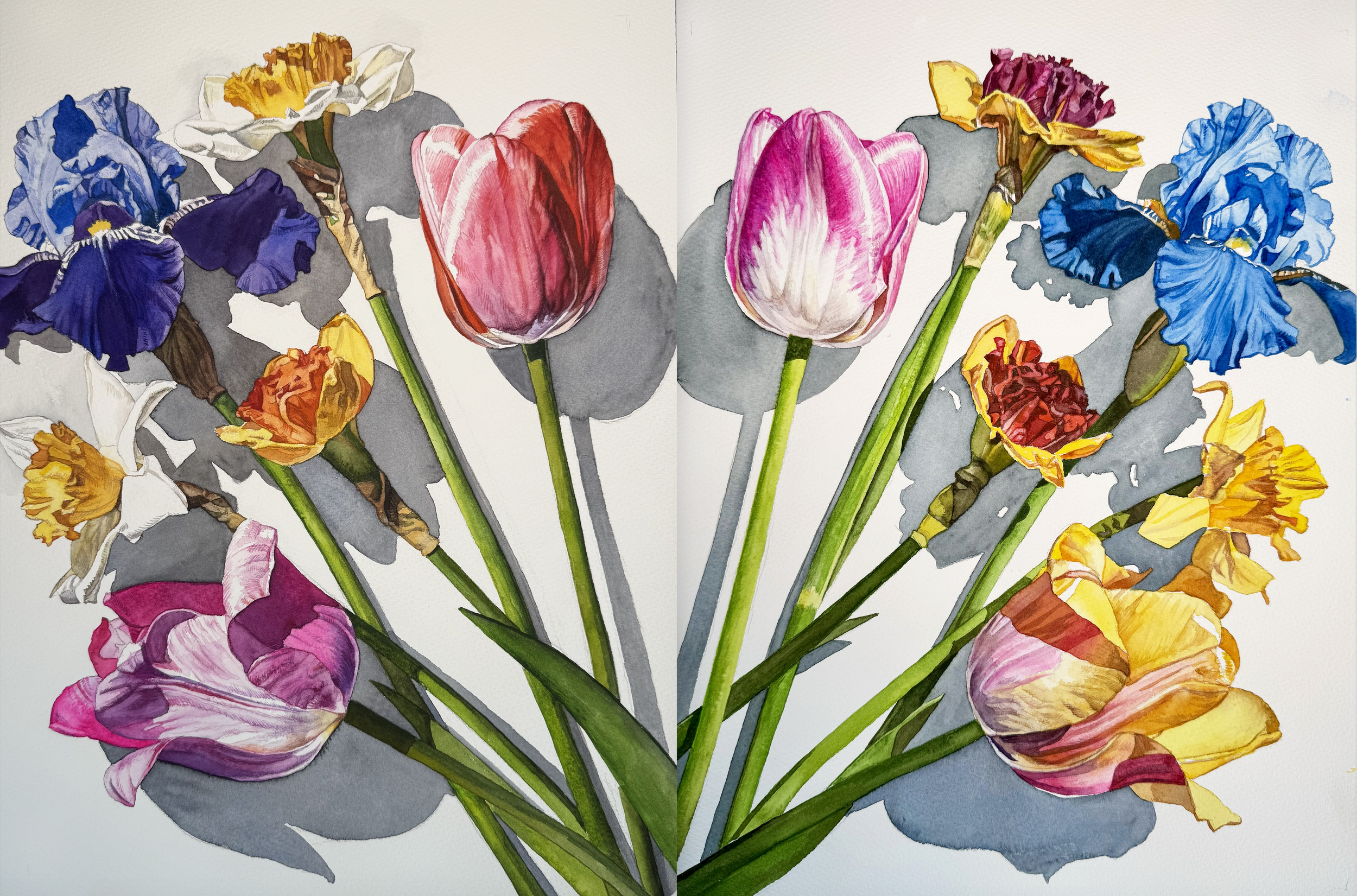 Tilted Bouquet Diptych (Copy)