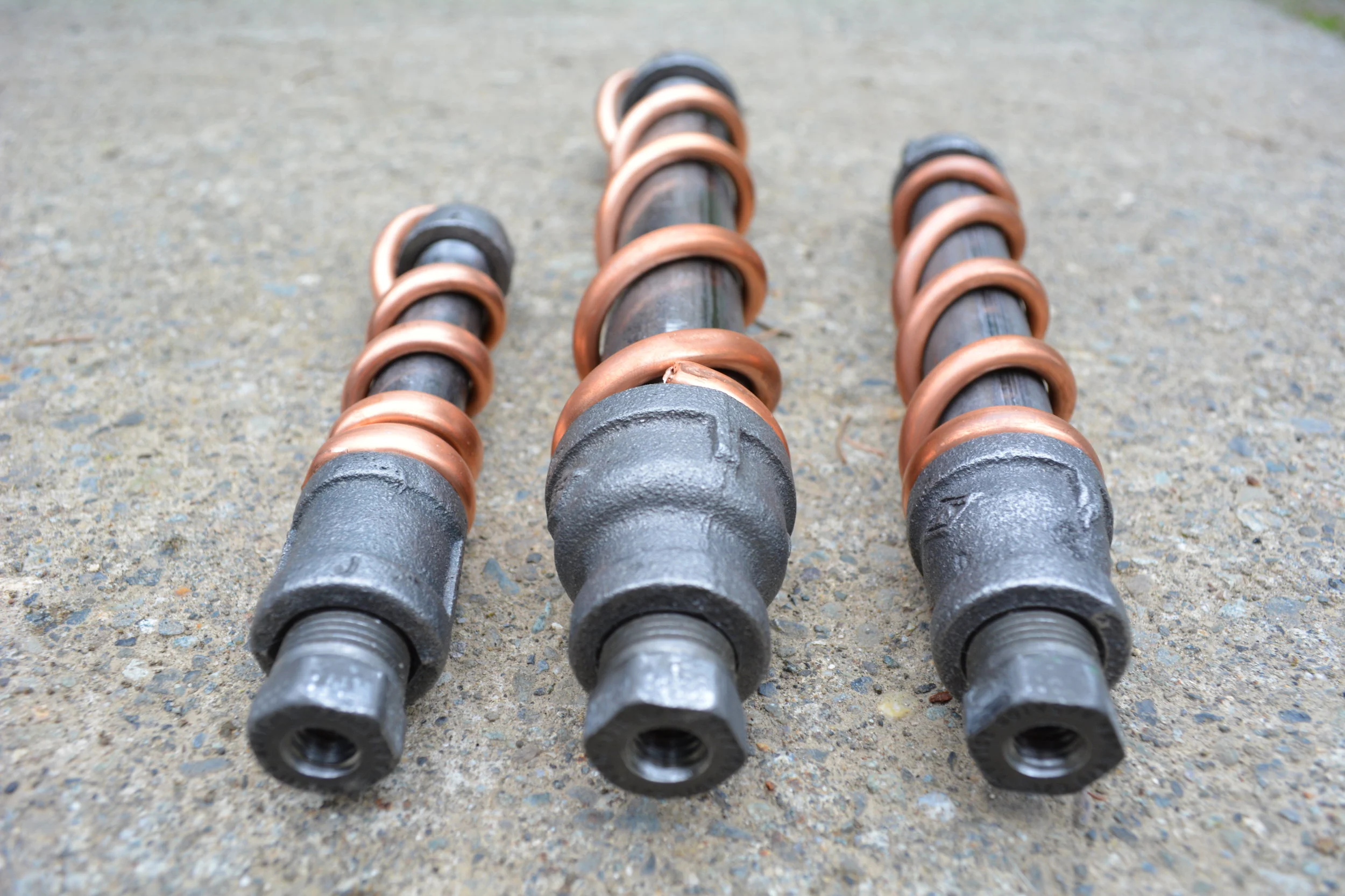 Black Iron Pipe with Copper Beer Tap