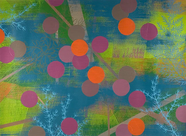Wetland 29 , Acrylic on paper, 18 x 24"