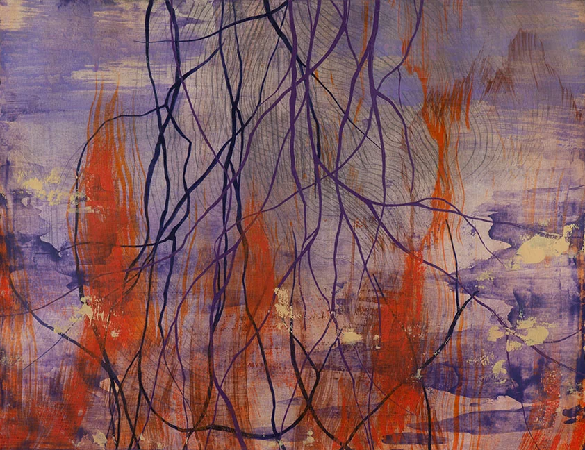 Wetland 50 , Acrylic on paper, 19 x 24"