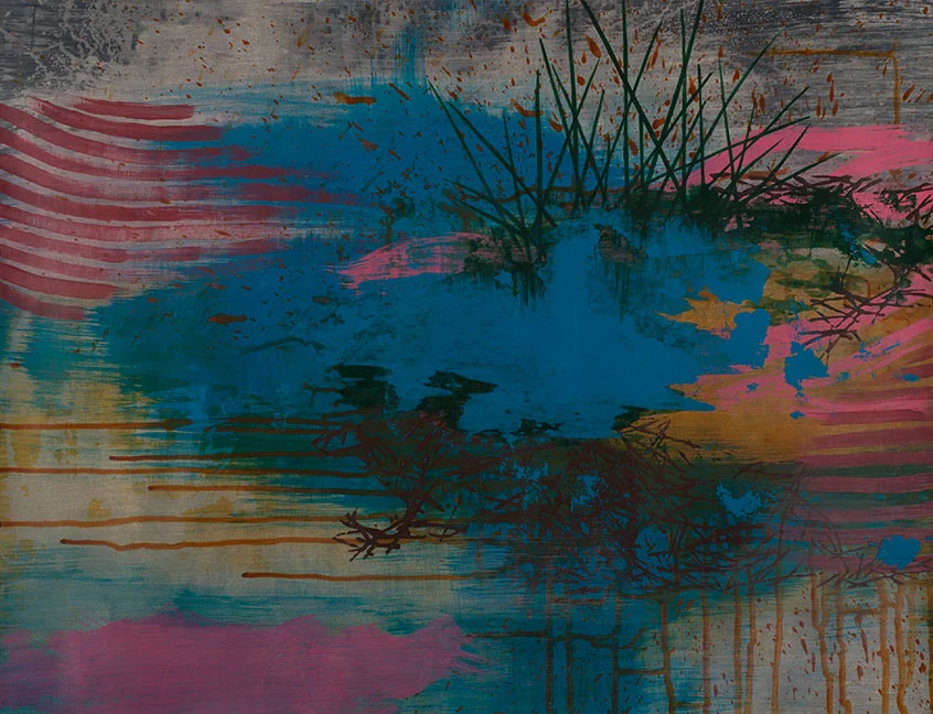 Wetland 68 , Acrylic on paper, 19 x 24"