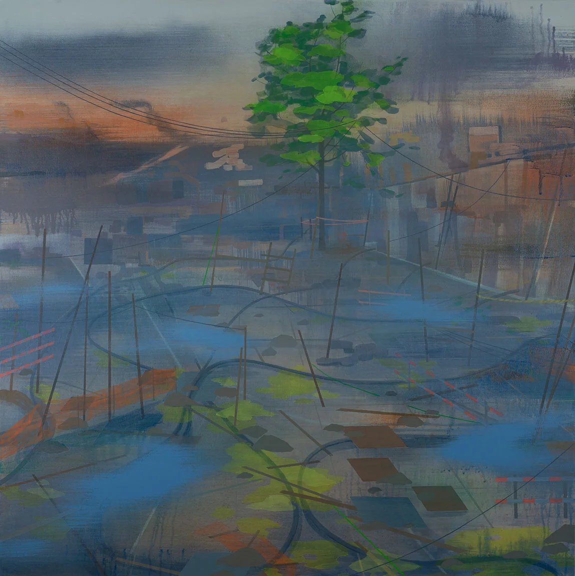 Remainder Acrylic on canvas 42 x 42 x 1.5"