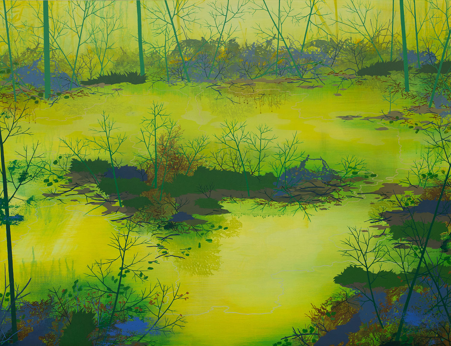   Wilderness   Acrylic on canvas 46 x 60 x 1.5" SOLD &nbsp; 