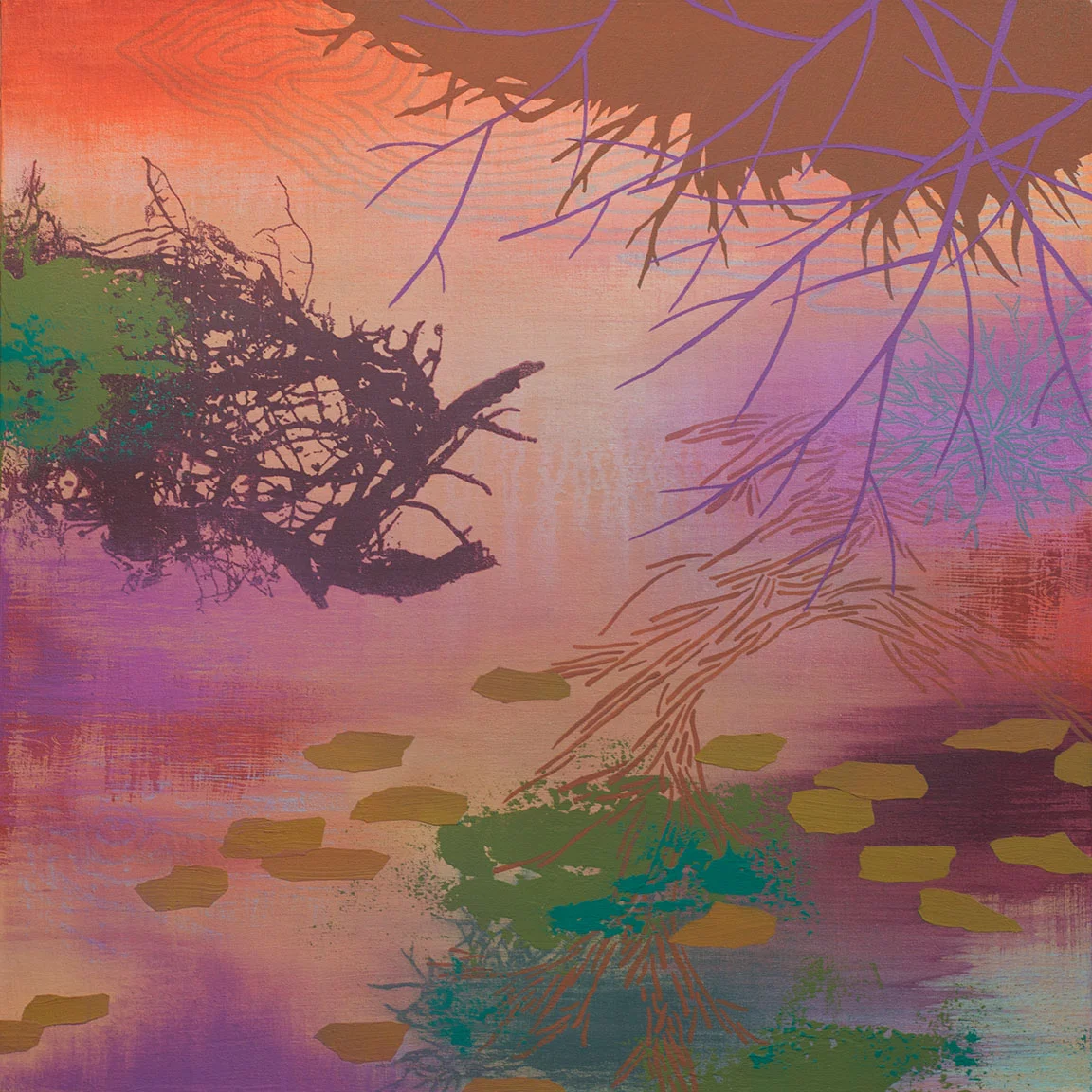 Days End Acrylic on canvas 24 x 24 x 1.5”