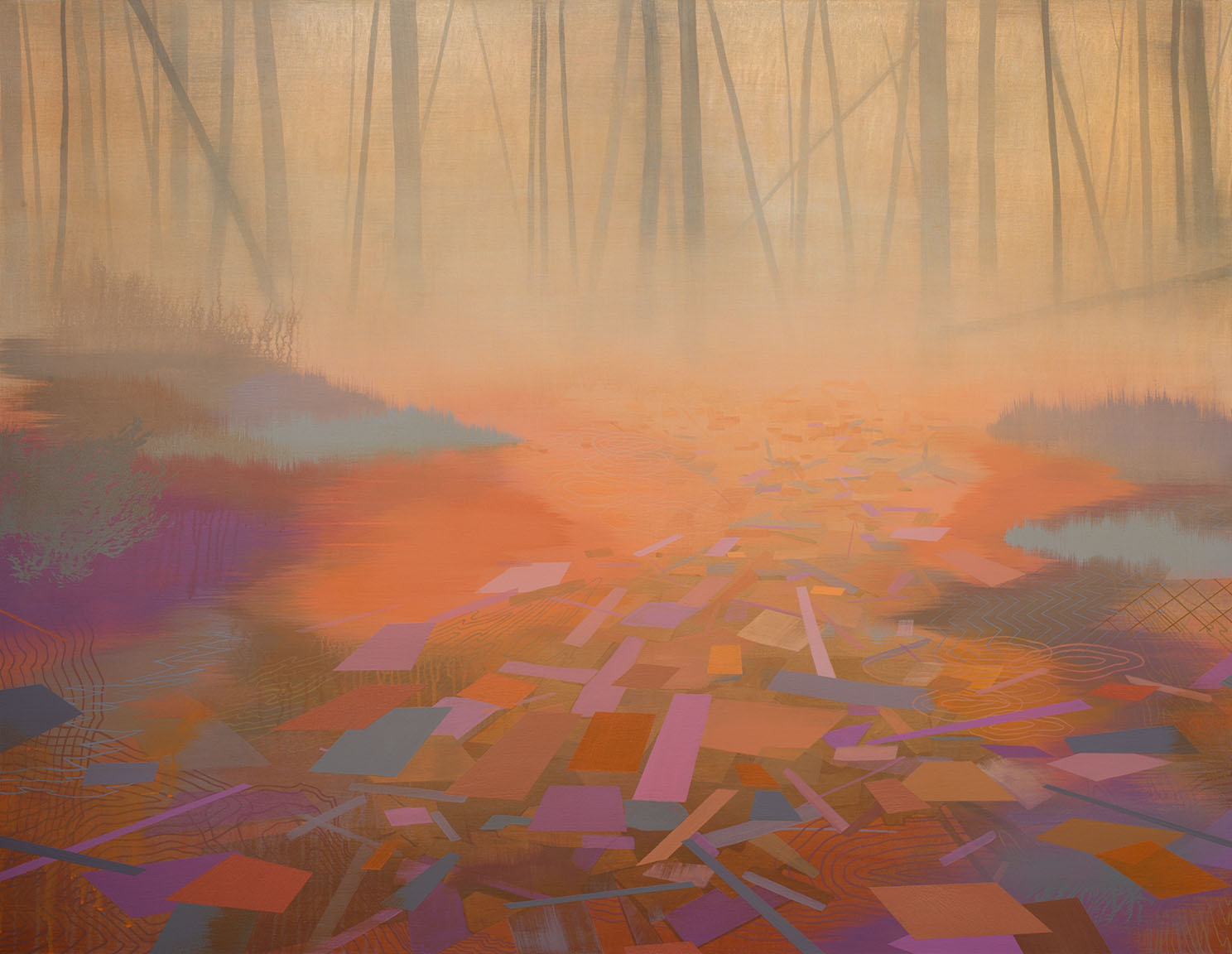 Floor of the Forest Acrylic on canvas 46 x 60 1.5” SOLD