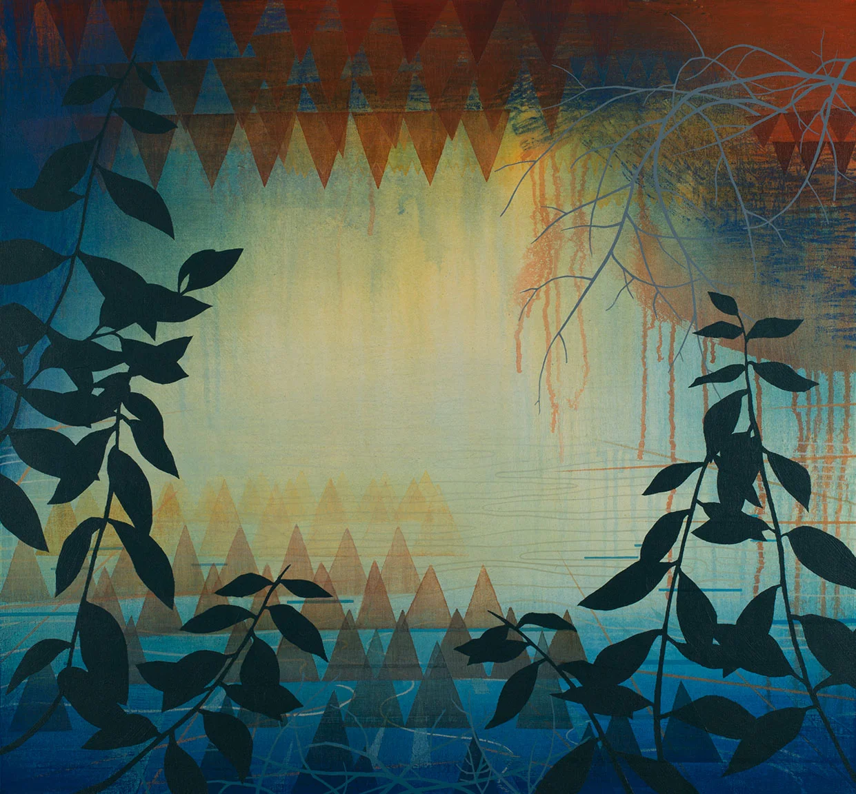 Water Cave Acrylic on canvas 28 x 30 x 1.5”