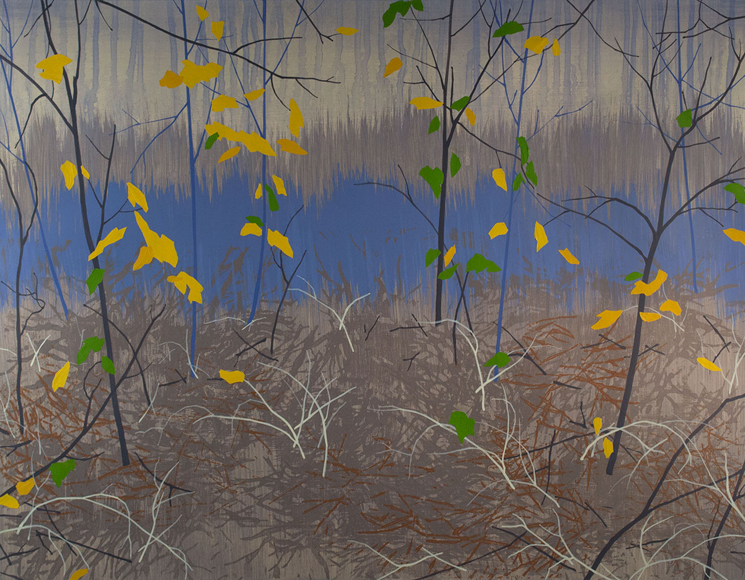   Wetland 80   Acrylic on paper, 19 x 24”  SOLD  