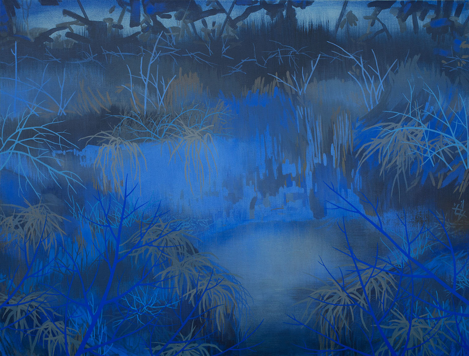   Blue Thicket  Acrylic on canvas 36 x 48 x 1.5” 