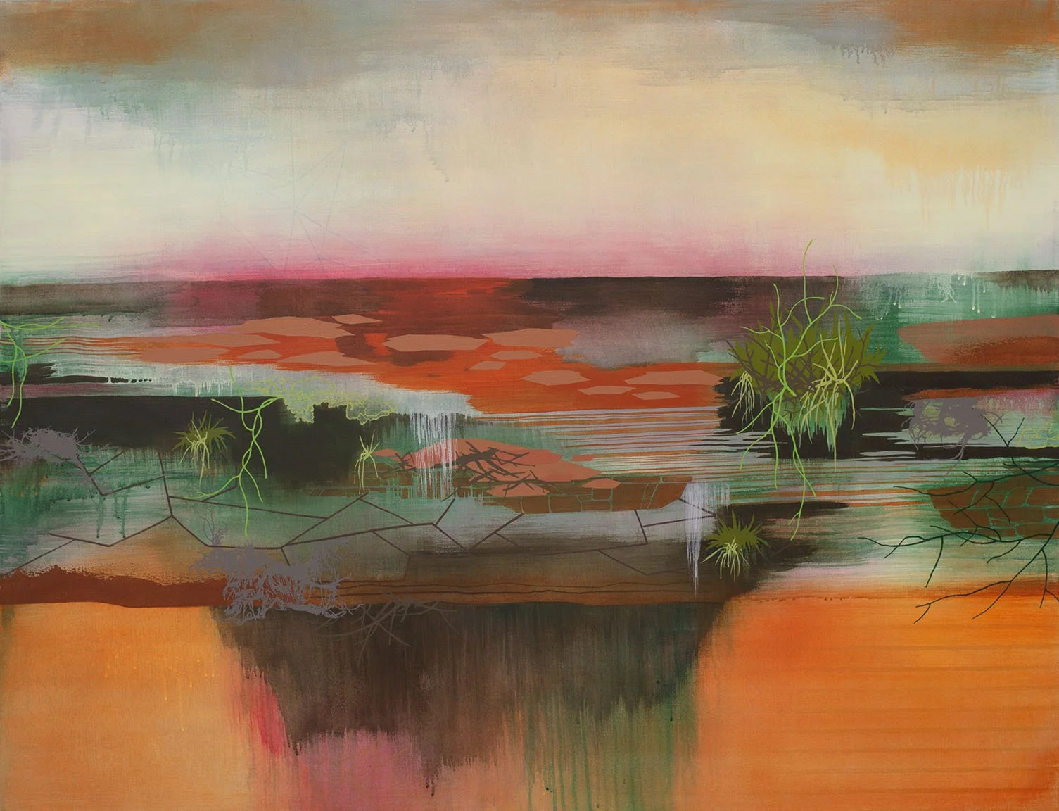   Ledge  Acrylic on canvas 46 × 60”  SOLD 