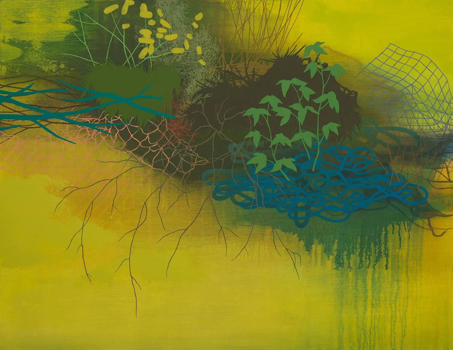   Regrowth  Acrylic on canvas 46 × 60”  SOLD  