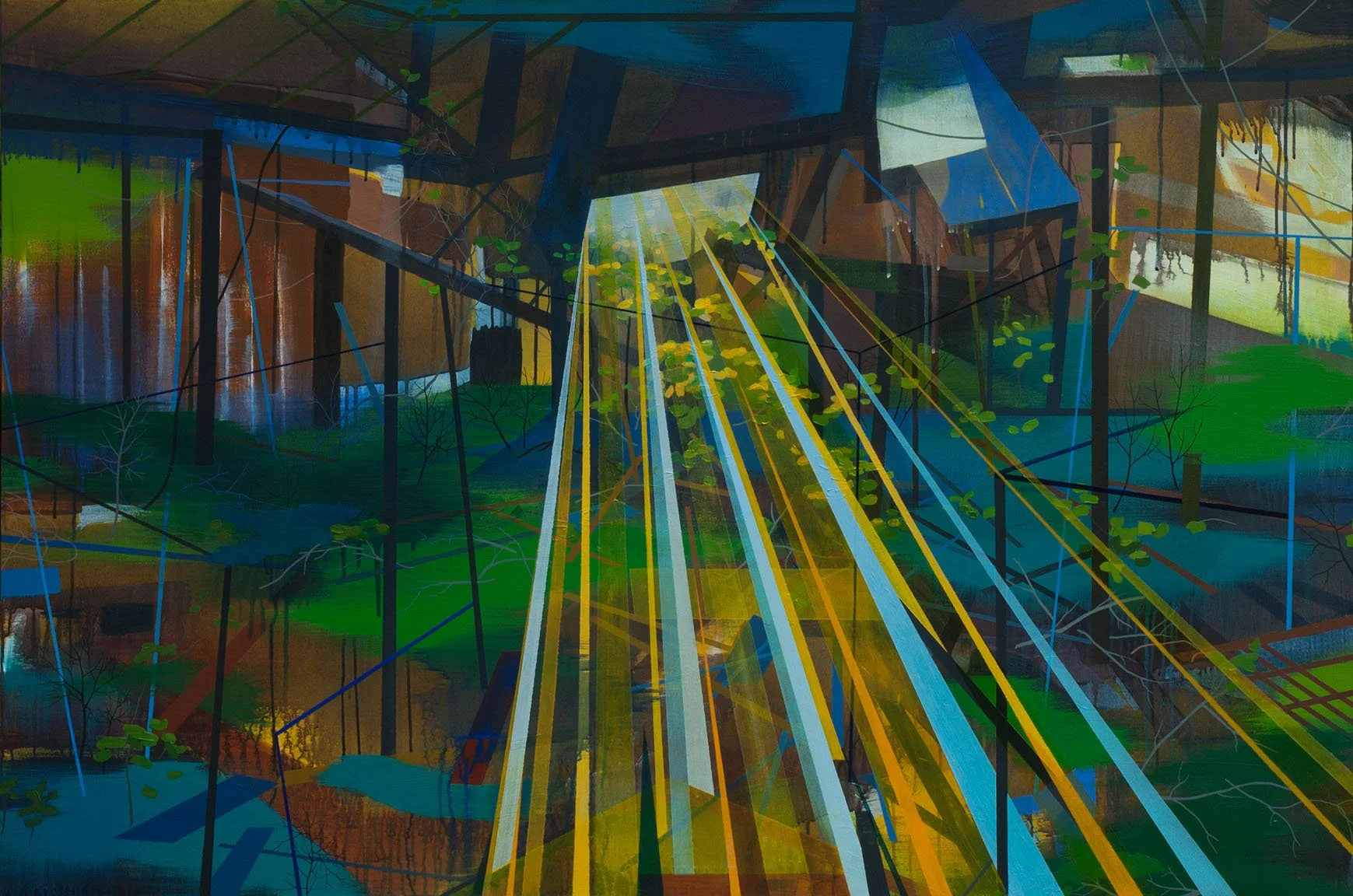   Beams  Acrylic on canvas 40 × 60 × 1.5” SOLD 