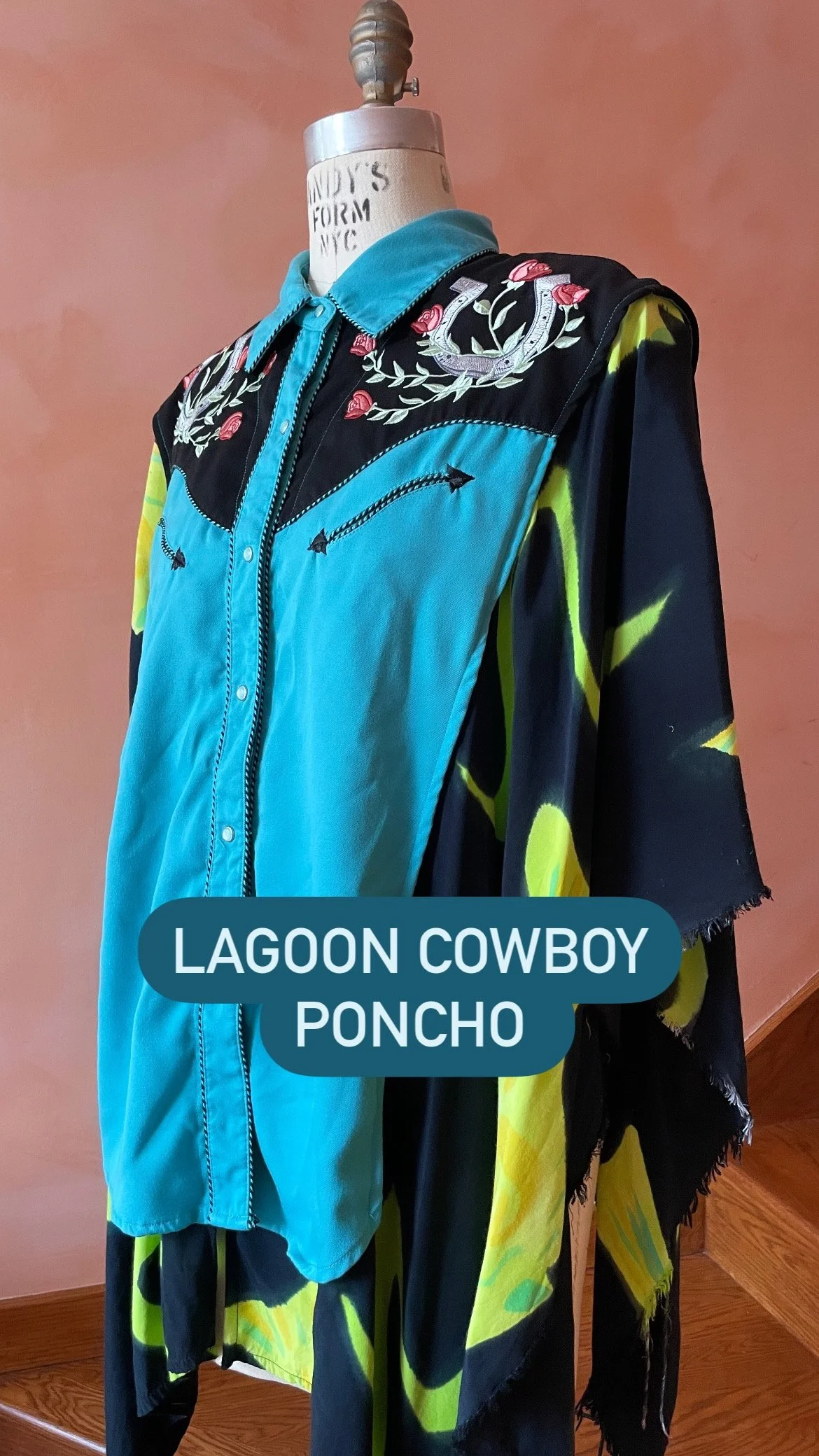 Cowboy in the Lagoon Poncho